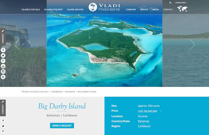 ~ 550 acres island for sale in the Bahamas for a cool $38M.